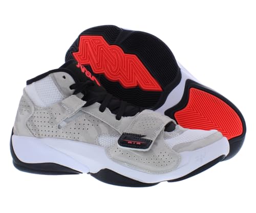 Jordan Boy's Zion 2 (Big Kid) White/Black/Photon Dust/Flash Crimson, 6.5 Big Kid M2