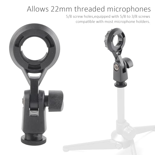 Portable Microphone Holder,Anti Vibration Mount Adapter Socket,Adjustable Desktop Microphone Stand,Easy Install Removable for Recording Studio - Image 3
