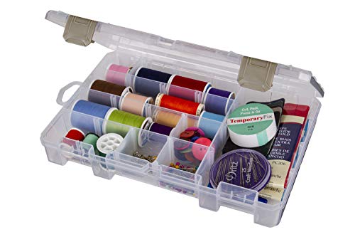 Image of ArtBin 4004AB Medium Solutions Box with Dividers, Art & Craft Organizer, [1] Plastic Storage Case, Clear