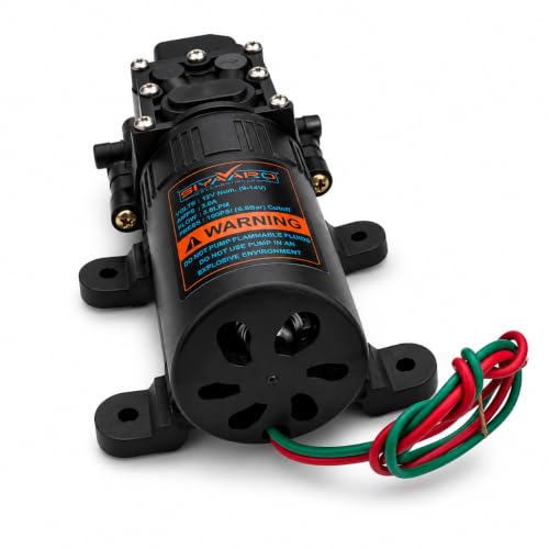 Image of (1) 12V DC Diaphragm Water Pump, 3.6 LPM Flow Rate, 100 PSI, Without Automatic Pressure Switch, Agricultural Sprayer Motor Pump for Pesticide and Fertilizer Application