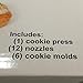 Cookie Press Gun Kit - Multifunctional Cookie Press Biscuit Maker Cake DIY Decorating Gun Set Food Grade Plastic with 12 Discs and 6 Icing Tips
