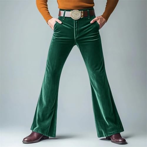 Bell Bottom Pants for Men 70s 60s Retro Style Disco Clubwear Velvet Vintage Style Stretchy Disco Flared Pants4