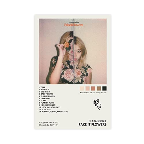 Yezlh Beabadoobee Poster Fake It Flowers Music Album Cover Signed Limited Poster Canvas Poster Wall Art Decor Print Picture Paintings For Living Room Bedroom Decoration Unframe:12X18Inch(30X45Cm) #TOP11