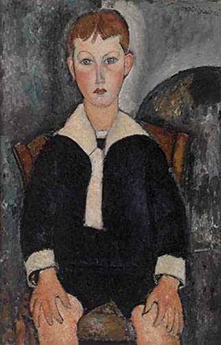 Affiche décorative art mural peinture Garçon en costume de marin Modigliani cadre salon 60x90