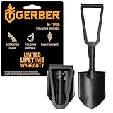 Gerber Gear E-Tool Spade, Folding Shovel for Camping, Serrated Blade Edge &...