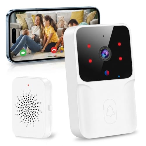 Genérico Timbre Inalámbrico Exterior Impermeable Con Cámara Hd 1080p Videoportero Wifi Con Visión Nocturna, Detección De Movimiento Inteligente Y Audio Bidireccional Fácil Instalación