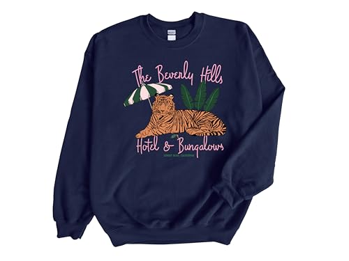 The Beverly Hills Hotels And Bungalows Sweatshirt, Tiger Sweater, California State, Bachelorette Trip Sweatshirt, West Coast Sweater For Summer2