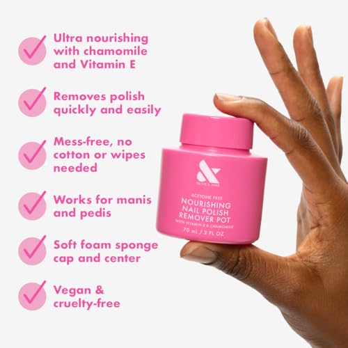 Olive & June Nourishing Remover Pot | Non Acetone | No-Mess Nail Polish Removal For Hands & Feet | Vitamin E & Chamomile | Acetone - Free Super Fast Removal | Vegan, Cruelty-Free - Image 4