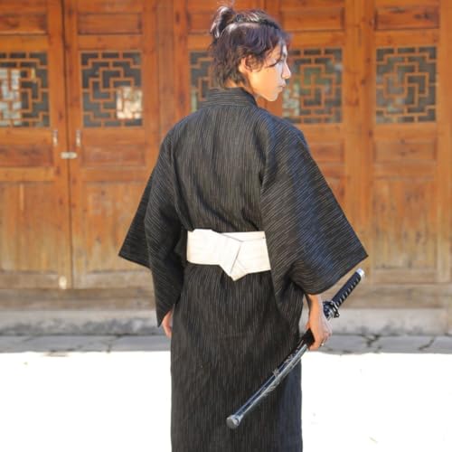 Japanese Kimono OBI Belt, Mens Traditional Vintage Waist Judo Wrap Waistband Bathrobe OBI Yukata OBI Belt4