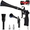 Car Cleaning Gun,High Pressure Air Blow Gun,Fast Interior Dryer Car Detailing Kit,Car Detailing Tools for Quickly Blowing Dust and Dirt Away Working with Compressed Air(2 MORE REPLACEMENT BRUSH HEADS)