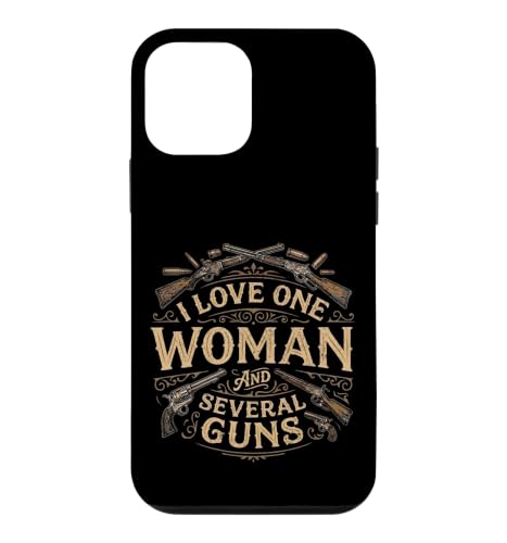 I Love-One Woman And Several Guns Lover Husband Boyfriend �X�}�z�P�[�X iPhone 12 mini �p