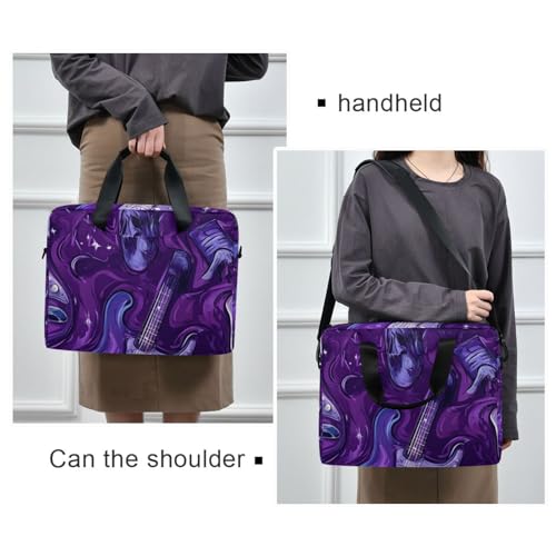 Funda para laptop portátil con correa morada 15.6 pulg miniatura 2