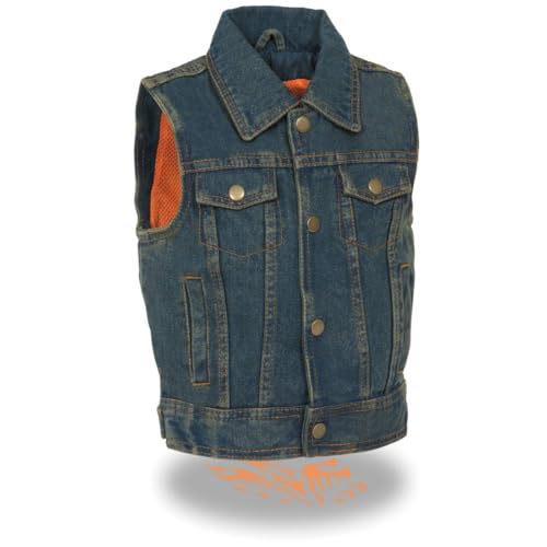 Image of Milwaukee Leather Classic Style Denim Vest - (Just Like Dads) for Kids