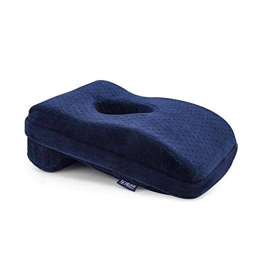BOLLAER Nap Sleeping Pillow Cushion for Office, Memory Foam Slow Rebound Face Down Desk Pillow Cushion Nap Sleeping Pillow, Removable Washable Velvet Cover