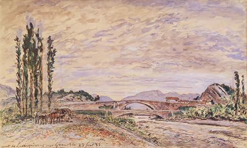 Impression d'art le Pont De Lesdiguières Jongkind Poster Mural Vintage Qualité Musée