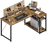 【Facile installazione】 Istruzioni dettagliate e parti chiaramente etichettate sono fornite per aiutarvi a impostare questa scrivania con ripiani facilmente e rapidamente, risparmiando tempo, fatica e energia.