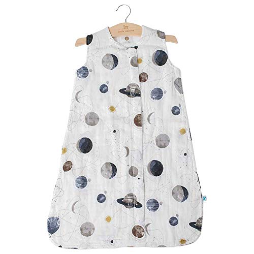 Image of Little Unicorn 12-18 Month Premium Muslin Sleep Sack 1.1 TOG | Soft & Breathable Muslin Cotton for safer sleep | 2 way zipper (Planetary)