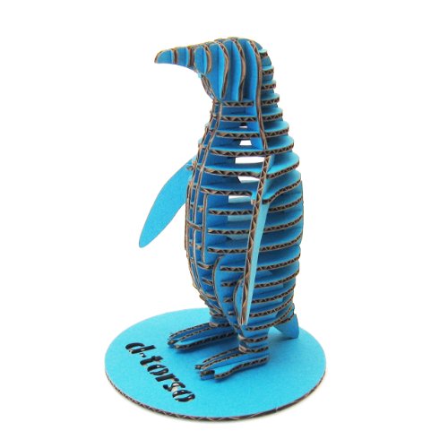 Figurine d-torso Trident blue 104 silhouette Penguin en carton découpé laser haut de gamme