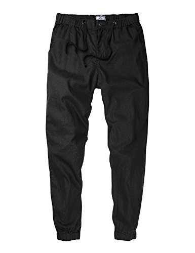 Match Men's Linen Jogger Pants (29, 6029 Black)2