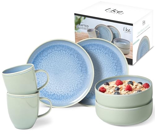 like. by Villeroy & Boch Crafted Blueberry ensemble pour le petit-déjeuner, 6 p., pour 2 personnes, bleu