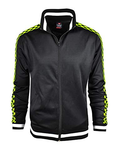 Image of SCREENSHOT-TRACK JACKET Mens Urban Hip Hop Premium Track Jacket - Slim Fit Side Taping Sportswear Urbanwear Streetwear Top