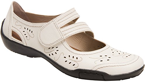 Ros Hommerson Chelsea 62005 Women's Casual Shoe: Winter/White Leather 6.5 Narrow (2A) Adjustable