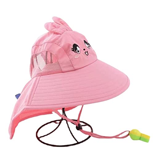 Gorro de niños para playa con ala ancha y protector de cuello contra el sol