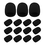 DECOMELODY Lot de 15 Bonnettes Anti vent en Mousse pour Microphone cravate sans Fil, Petite Protection Légère Compatible Smartphone et Équipement Audio Professionnel, du Bruit du Vent