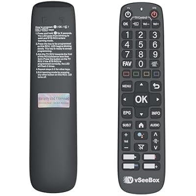 vSeeBox V6 Plus Remote Control Replacement TV Box Backlit Smart Bluetooth Voice Command Android