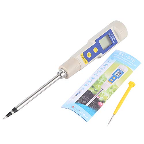 Raguso Digital Salinity Tester, Soil Ec Tester Soil Salinity Meter Durable Responsive High Accuracy Portable For Garden #TOP1