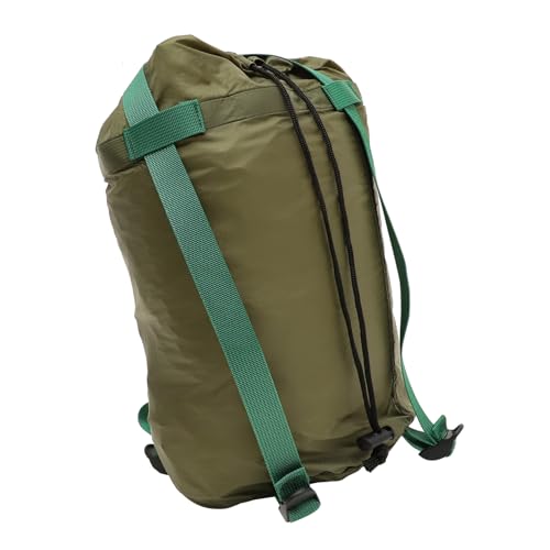 BRIGHTFUFU Nylon Sleeping Bag Compression Sack for Adults Hiking and Outdoor Activities Green 20x46cm Random