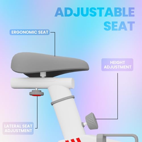Image of Durafit PowerSpin Fitness Bike with 8Kg Flywheel, Adjustable Resistance, LCD Monitor and Heart Rate Sensor for Fitness Exercise Cycle for Home Gym-Workouts (White)