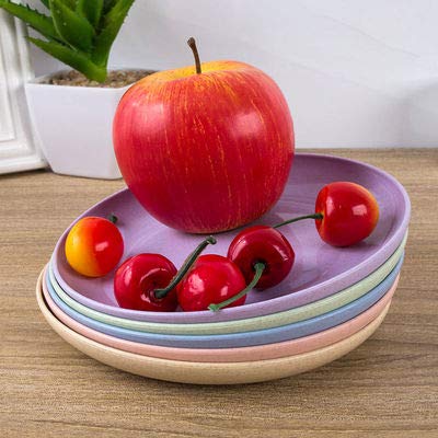 image for JUCOXO Wheat Straw Appetizer Plates - 5 Pack 5.9