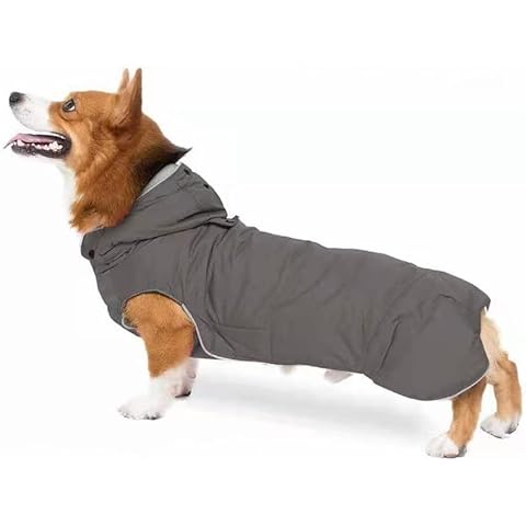 Cosyhome London Cold Winter Dog Pet Coat Jacket Vest Warm Outfit Clothes for Small Medium Dogs 2cloors 3sizes (large, grey) Cover