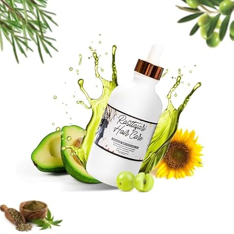 Rastta Locs Super 7 Growth Oil - Light Formula for Dreadlocks, Braids, Twists, Type 3-4 Hair & Braids. Enriched with Rosemary, Mint, and Juniper Berry Oils (4 oz.) Cover