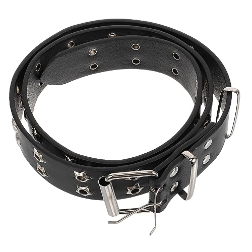 Homoyoyo Wide Belt Men's Punk Jeans Belt Buckle Comfortable Fashion Decorative for Adults