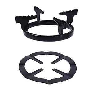 UPKOCH 2pcs Gas Stove Rack Wok Support Ring Non Slip Cast Iron Gas Stove Wok Rack Cooktop Trivets Range Pan Holder Bracket Stand for Home Restaurant Kitchen