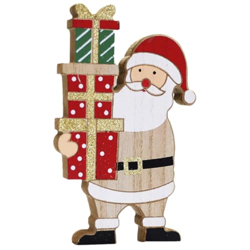 BRIGHTFUFU Christmas Wooden Table Sign Xmas Decor Christmas Decoration Snowman Christmas Figurine Christmas Wreath Christmas Snow Globe Lantern Christmas LED Christmas Ornament Ornaments Red