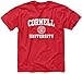 Cornell University T-Shirt by Ivysport - Crest Logo, 100% Cotton, Red, Short Sleeve T-shirt