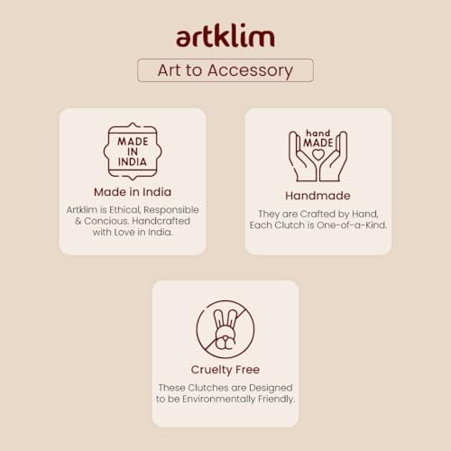 Image of Artklim Multicolour Printed Trendy Box Clutch for Women & Girls - Hard Case Sling Purse - Casual & Brunch Handbag with Detachable Chain Strap - Gift for Woman