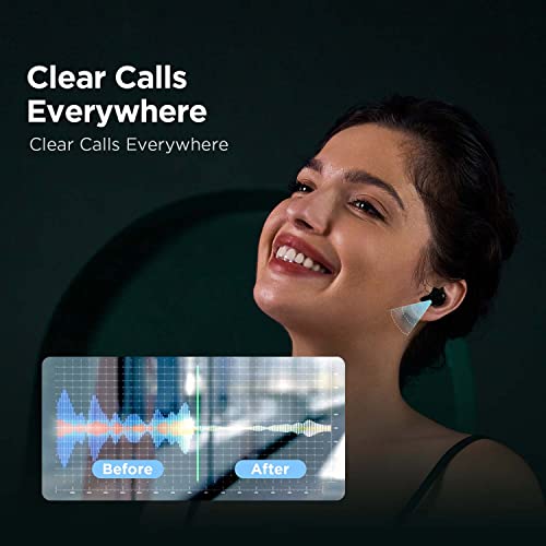 1More Omthing Airfree Buds, Wireless Earbuds Bluetooth 5.3 Headphones, 44 Hours Playtime, 8Mm Dynamic Driver, Adjustable Eq Modes, Smart Noise Cancellation, Black #TOP5