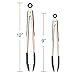 COOK WITH COLOR Stainless Steel Silicone Tipped Kitchen & BBQ Tongs Set, 2 Pc Tongs, Grey