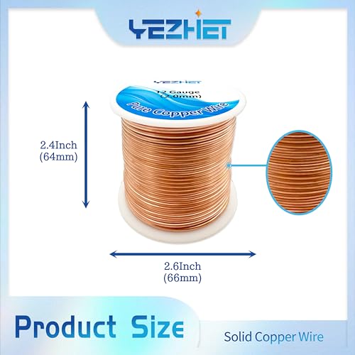 999 solid bare copper wire12 gauge 205mm dead soft 1 pound spool pure copper wire for crafts electroculture gardening jewelry making