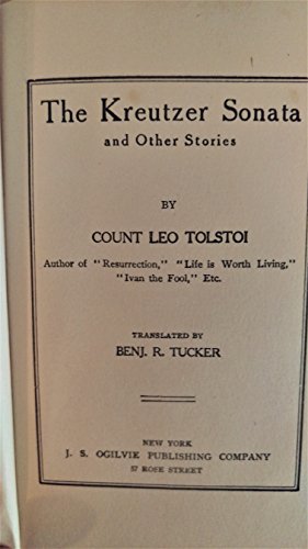 The Kreutzer Sonata And Other Stories B00DVCYM6W Book Cover