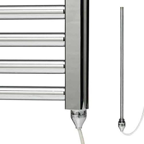 Richmond Radiators Electric PTC Towel Rail Heating Element White & Chrome, Chrome, 600W