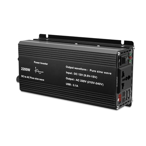 Onduleur 12v 24V pure onde sinusoïdale 800W 2200W élimine les coupures de courant