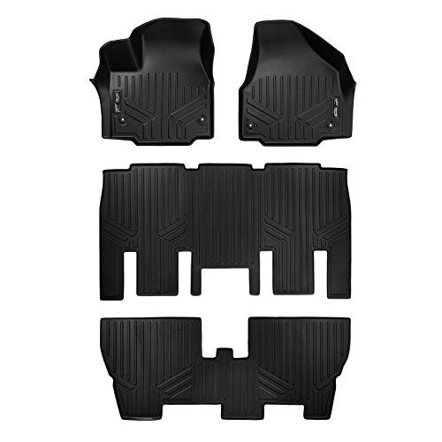MAXLINER Floor Mats 3 Row Liner Set Black for 2017-2018 Chrysler Pacifica 8