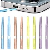 FIKZOM 8 Stück handy reinigungsset, Reinigungsbürsten für Ladebuchse, Lautsprecher & Telefonhörer. Verstopfungsfreier Mini Bürstenreiniger für Smartphone, Laptop und Keyboard