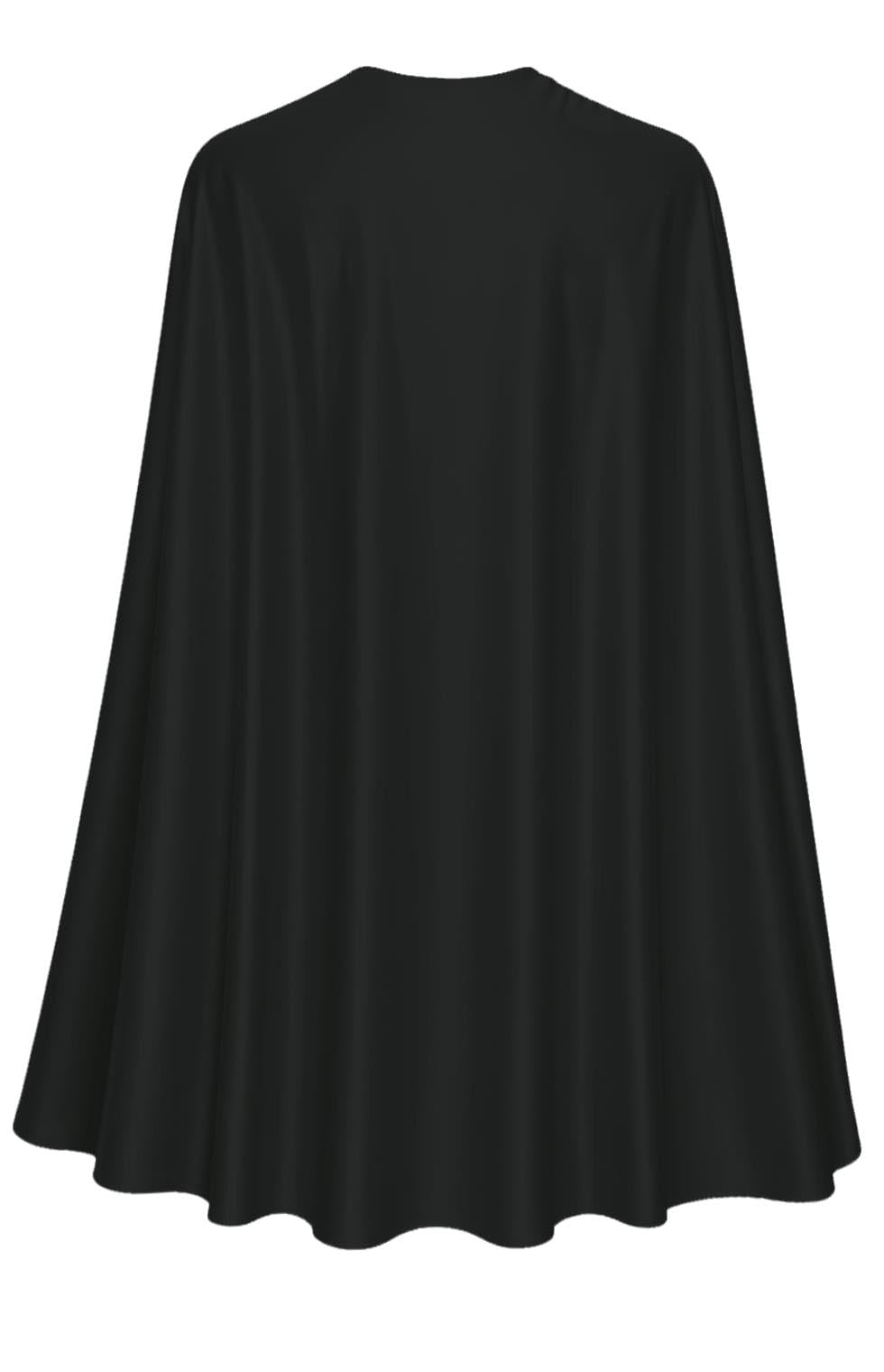The Dragons Den Adults 48" Polyester Plain Black Superhero Cape Super Hero Costume Fancy Dress Accessory [Black 48"]