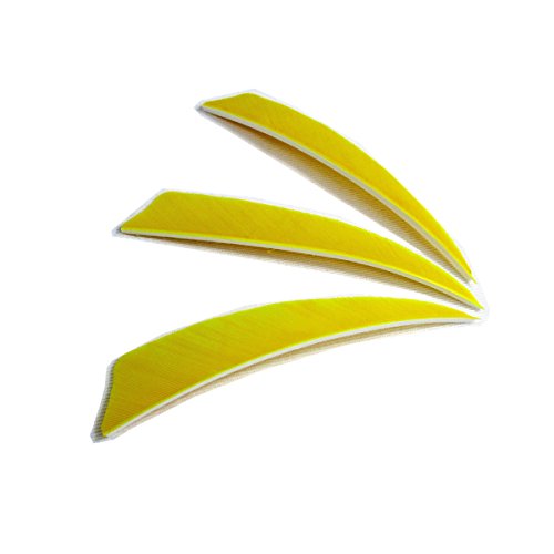 Letszhu Archery Arrows Feather Fletching 4 Inch Real Turkey Vanes For Hunting Target Shooting (25 Pack) (Yellow) #TOP1